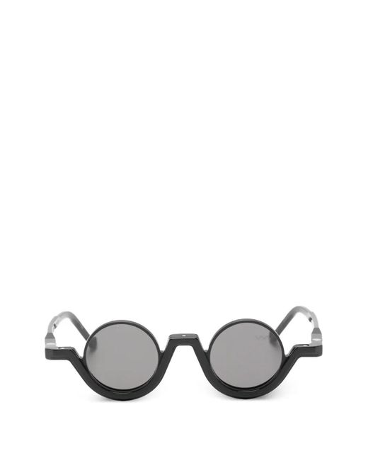 VAVA Eyewear White Round-Frame Sunglasses