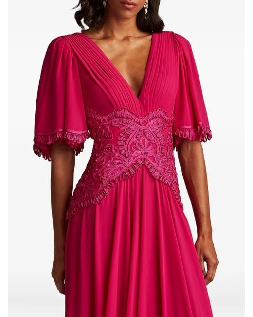 Tadashi Shoji Indira Embroidered Maxi Dress