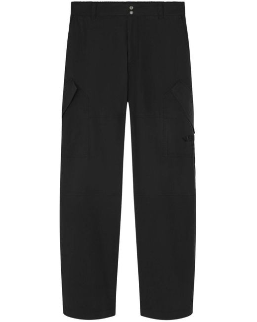 Versace Black Milano Stamp Tailored Trousers for men