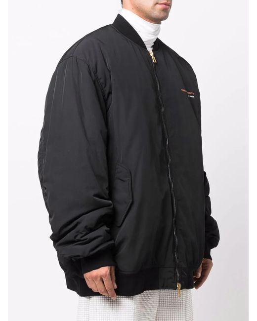 Raf Simons Black Synchronicity Oversized Padded Jacket for men