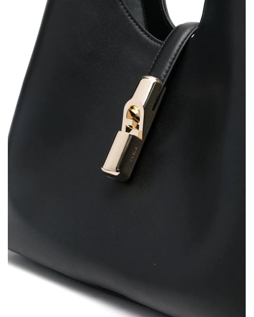 Furla Black Goccia Leather Shoulder Bag