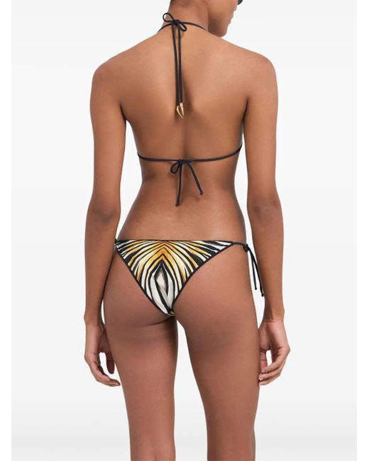 Roberto Cavalli Black Ray Of-Print Bikini Top