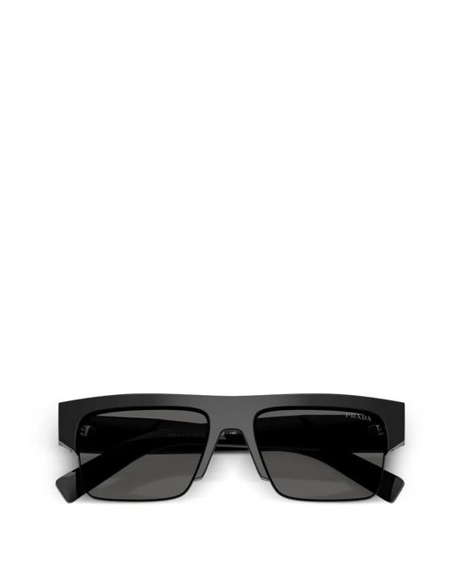 Prada Gray Lunettes De Soleil À Monture Carrée