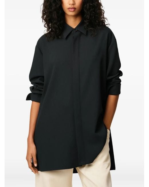 AMI Black Wool Shirt