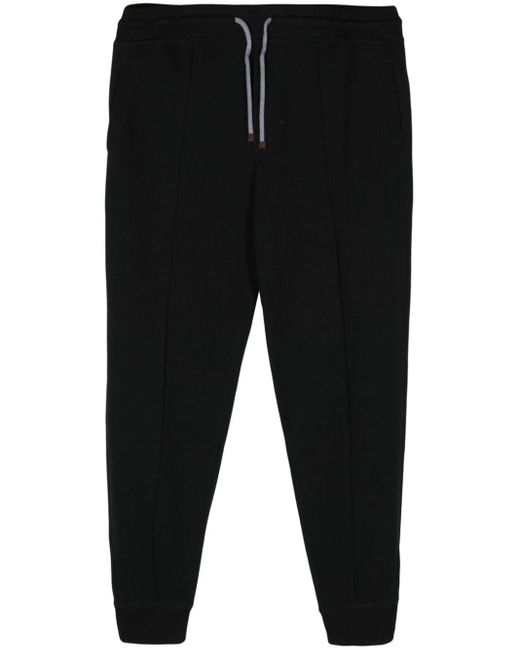 Pantalones de chándal con detalle de costuras Brunello Cucinelli de hombre de color Black