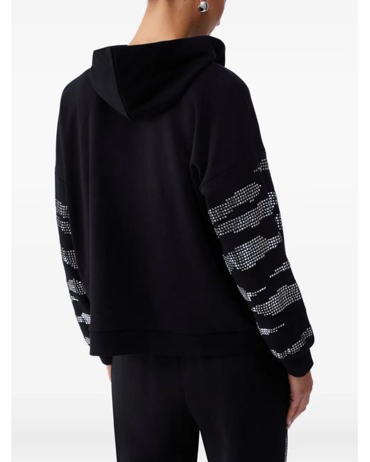 Liu Jo Black Appliqué-Detail Hoodie