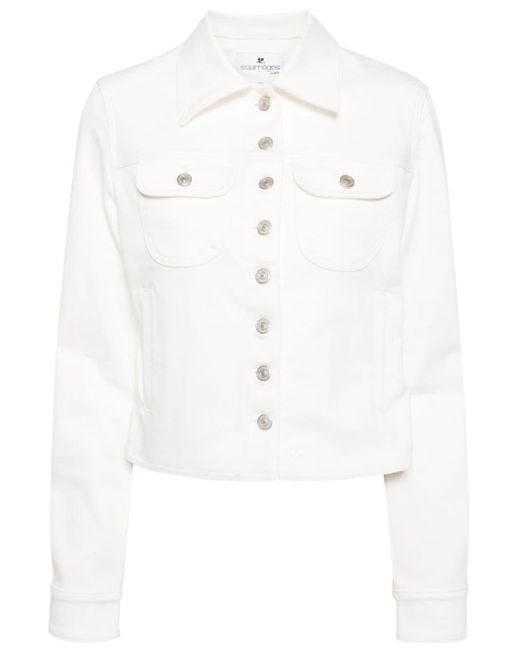 Courreges White Long-sleeve Denim Jacket
