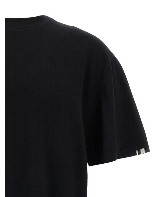 Extreme Cashmere Black N°269 Rik Crew-Neck Short-Sleeve T-Shirt