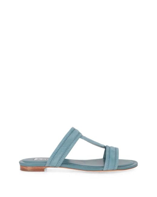 Tod's Blue Sandales Timeless En Daim