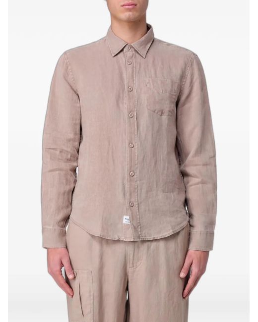 Blauer Natural Chest-Pocket Linen Shirt for men