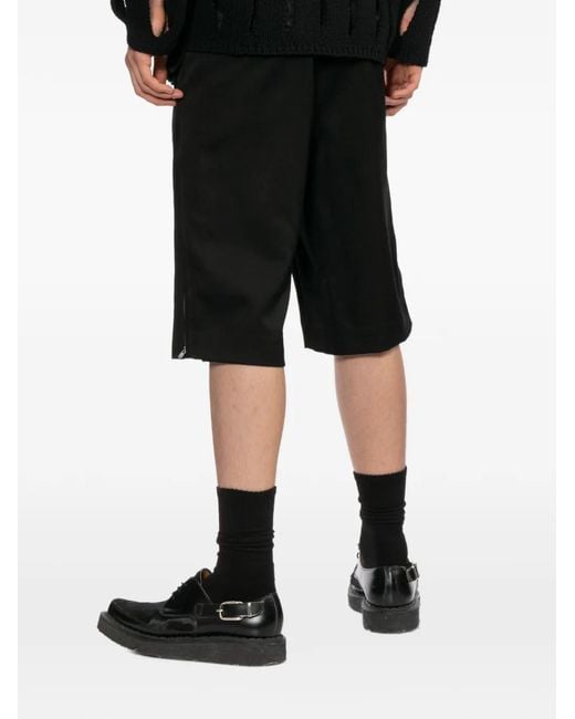 Comme des Garçons Black Zip-Detail Wool Shorts for men
