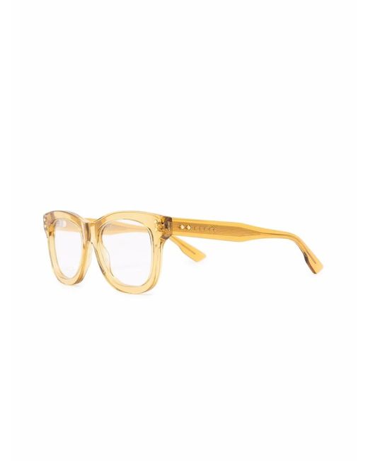 Gucci Yellow Square-Frame Glasses