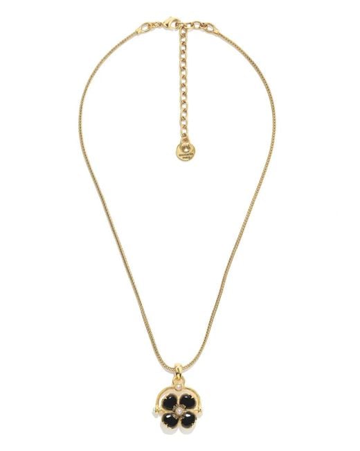Goossens Metallic Clover-Pendant-Plated Necklace