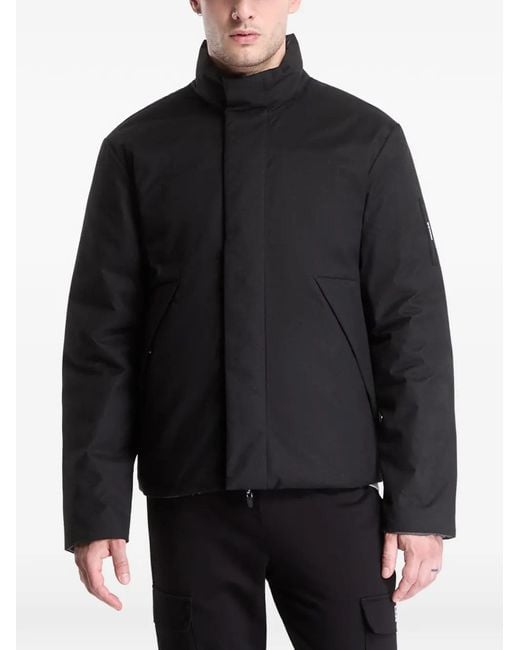 EA7 Black Reversible Padded Jacket for men