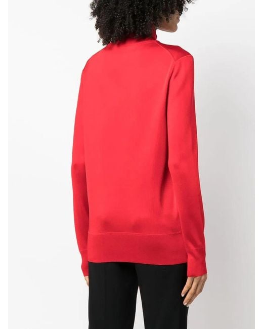 Tom Ford Red Silk Roll-Neck Jumper