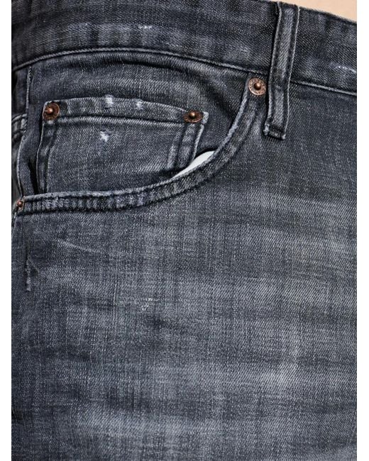 DSquared² Blue Relaxed Fit Faded Denim Jeans for men
