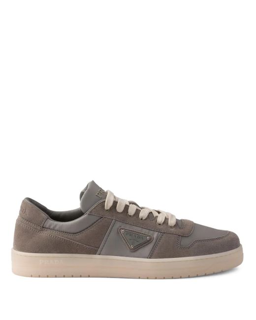 Prada Brown Low-Top Lace-Up Sneakers for men