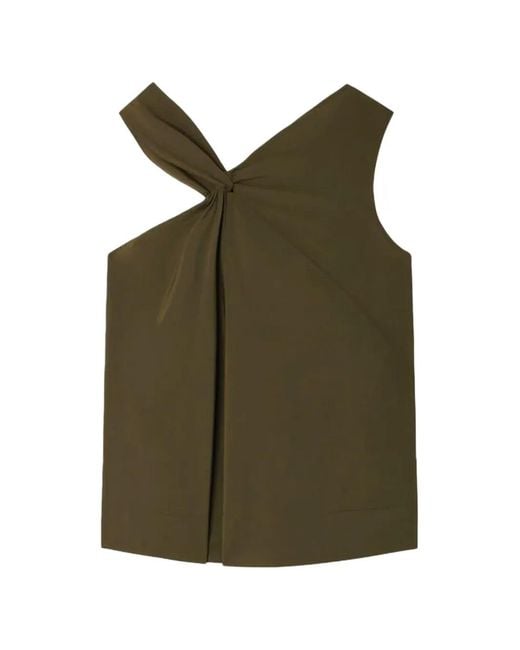 Soeur Green Enora Asymmetrical Top