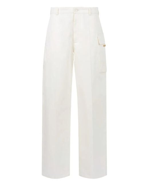 Marni White Cargo-Pocket Trousers