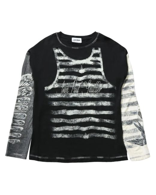 Printed T-shirt Jean Paul Gaultier de color Black