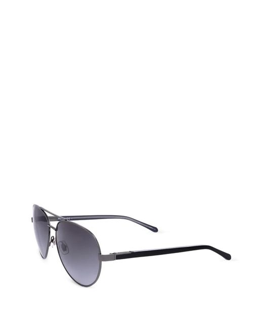 Fossil White Double-Bridge Pilot-Frame Sunglasses for men