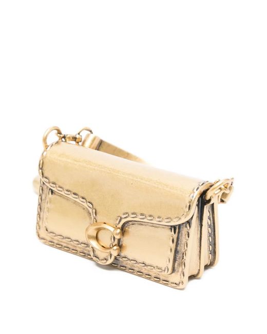 COACH Metallic Mini Bag Keyring Chain