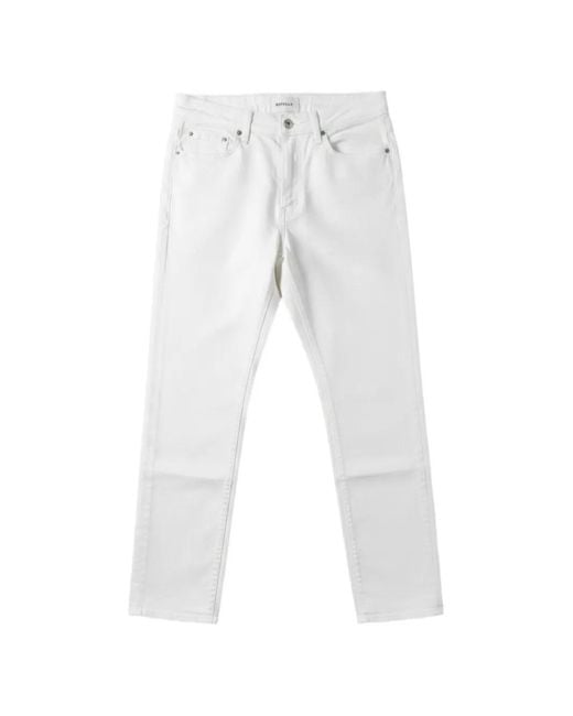 Siviglia White Urbino Belt-Loop Jeans for men
