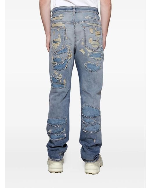 Givenchy Blue Distressed-Effect Jeans for men