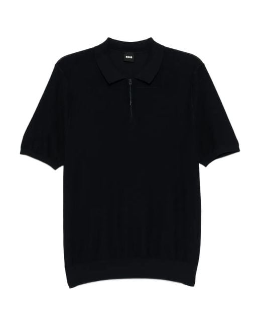 Boss Black Zip-Fastening Polo Shirt for men