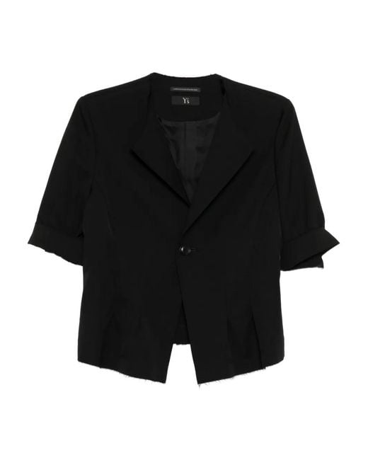 Y's Yohji Yamamoto Black Gabardine Blazer