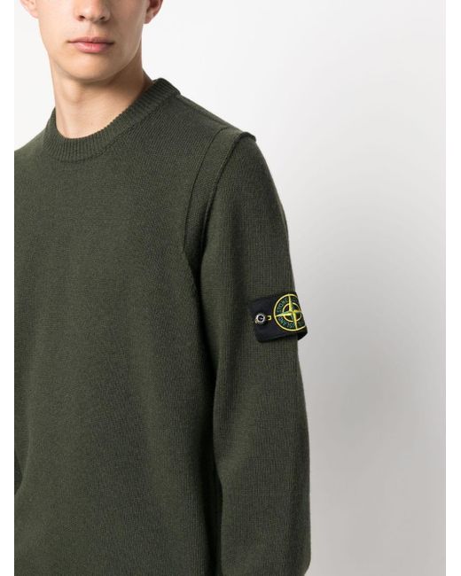 Stone Island Sweater Met Patch in het Green voor heren