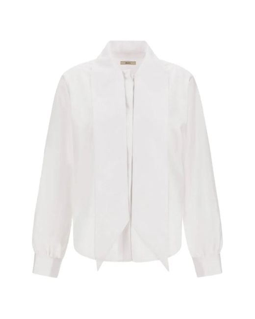 Herno White Bow-Detail Shirt
