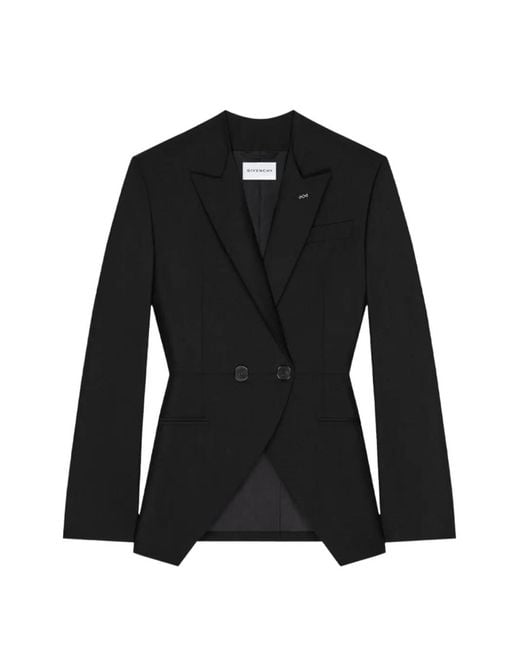 Givenchy Black Double-Breasted Wool Blazer