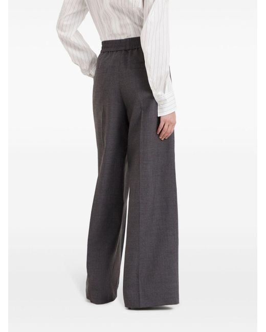 Pantalon ample à taille élastiquée Brunello Cucinelli en coloris Gray