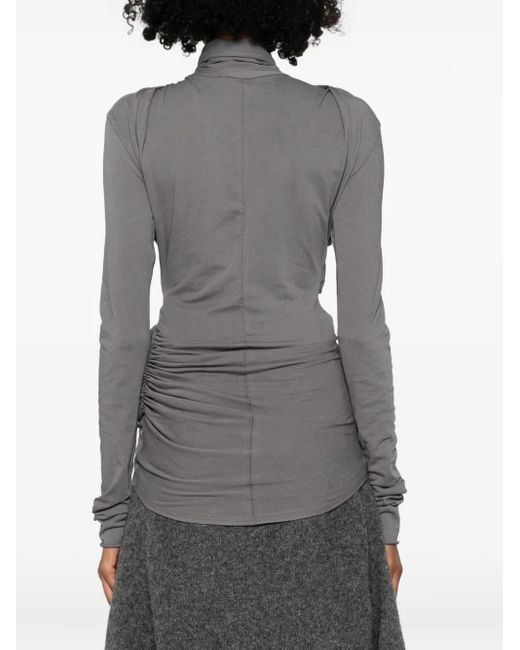 Blusa Drapeada Entire studios de color Gray
