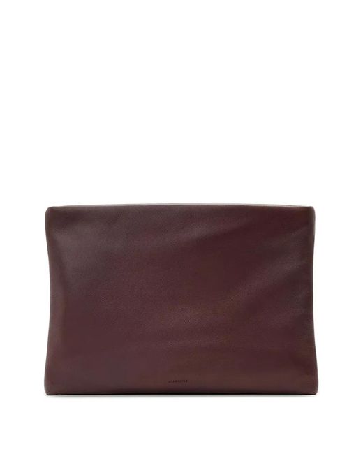 AllSaints Purple Bettina Zip Clutch Bag
