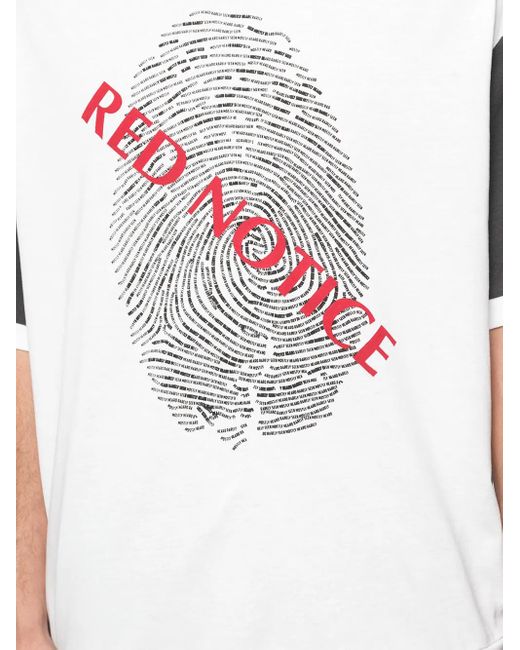 Mostly Heard Rarely Seen White Short Sleeve Notice Print T-Shirt for men