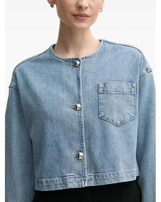 Ouí Blue Pocket Buttoned Jacket
