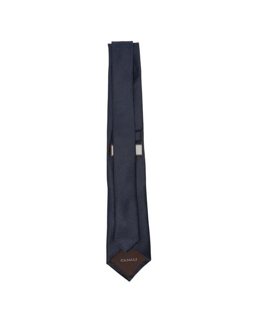 Canali Blue Geometric-Pattern Tie for men