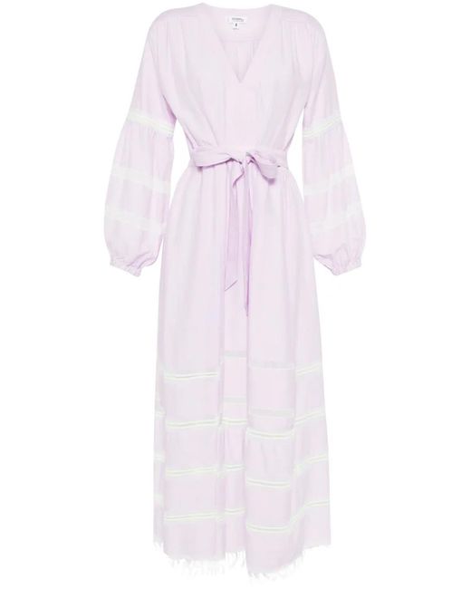 Lemlem Pink Elsabet Cotton-Blend Maxi Dress