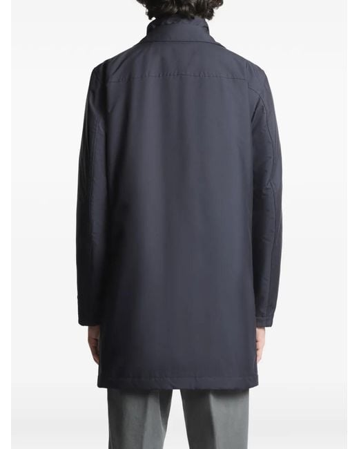 Fay Blue Morning Double-Front Coat for men