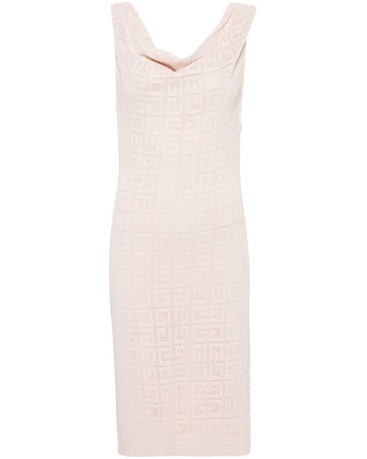 Givenchy Pink 4g-patterned Midi Dress