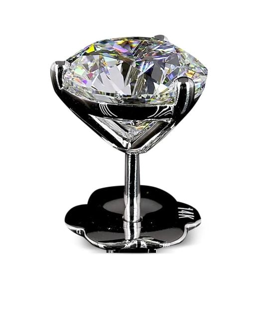 Jewels Aficionado 14Kt Witgouden Stud Oorbellen Met Diamond in het White