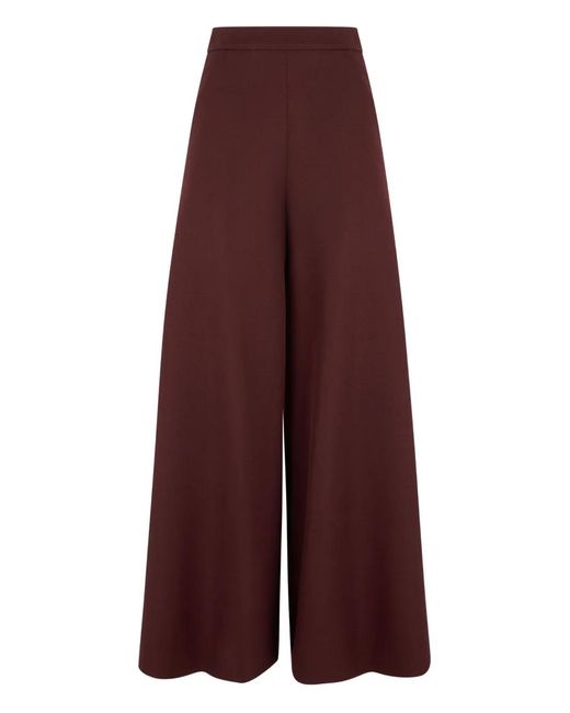 Roberto Cavalli Purple Wool Palazzo Pants