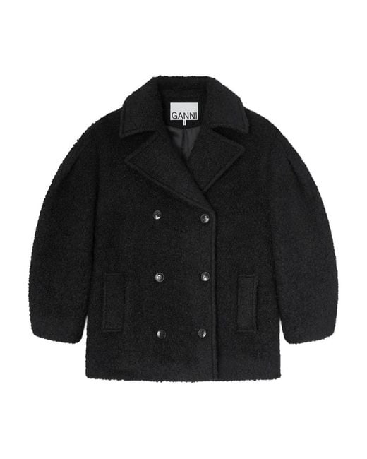 Ganni Black Double-Breasted Jacket