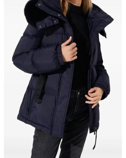 Yves Salomon Blue Army Puffer Jacket
