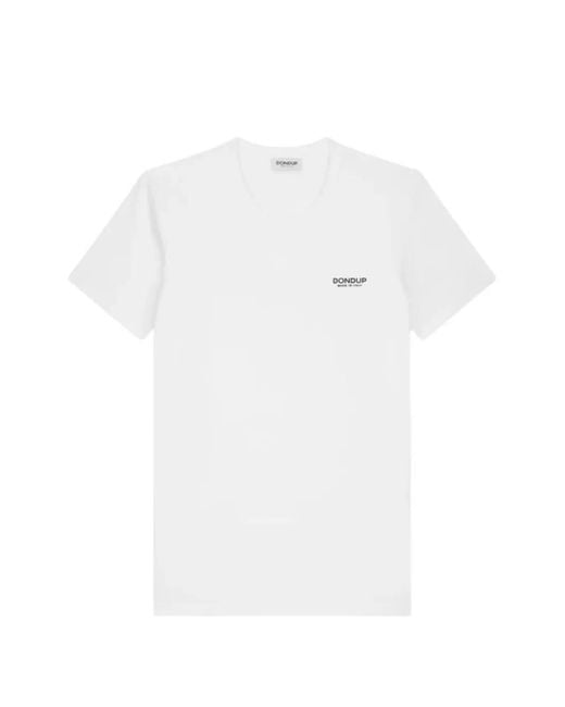 Dondup White Logo T-Shirt for men