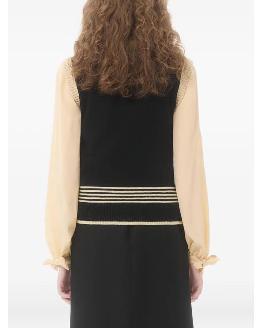 Valentino Garavani Black Le Chat De La Maison Embroidered Gilet
