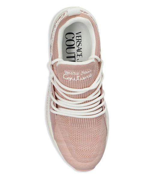 Versace Jeans Couture Pink Logo-Print Sneakers