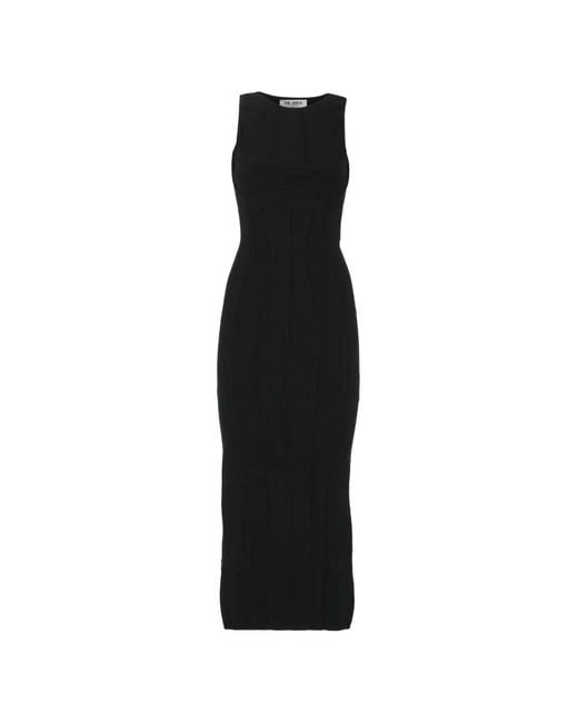 The Attico Black Robe Mi-Longue Noire